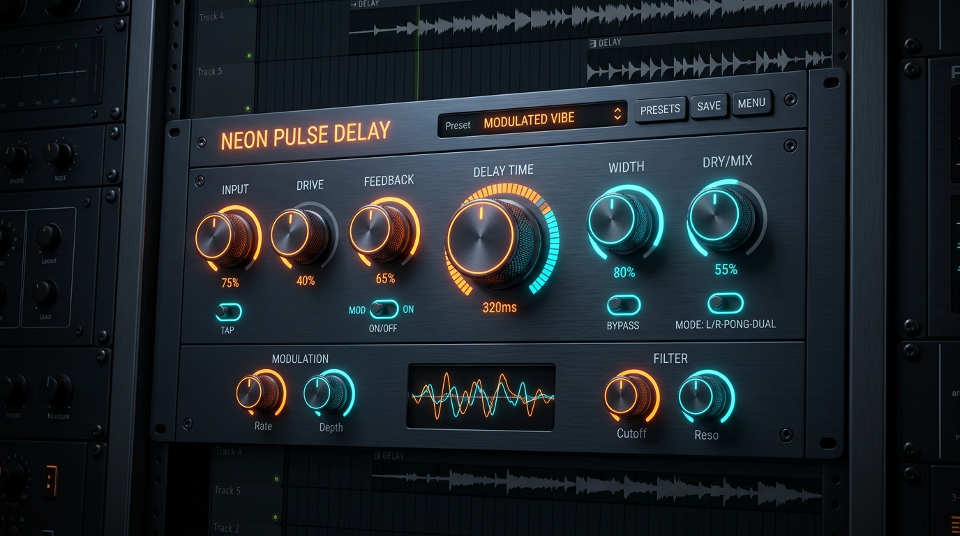 NaSuno Web Audio Studio - Dark Skeuomorphic DSP Rack