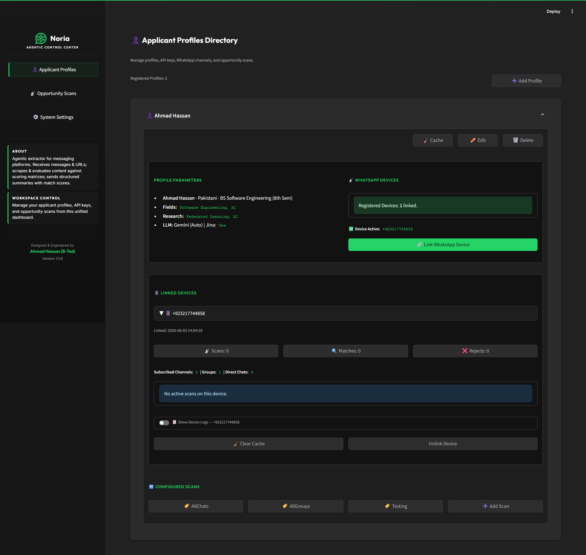 Applicant Profiles Directory