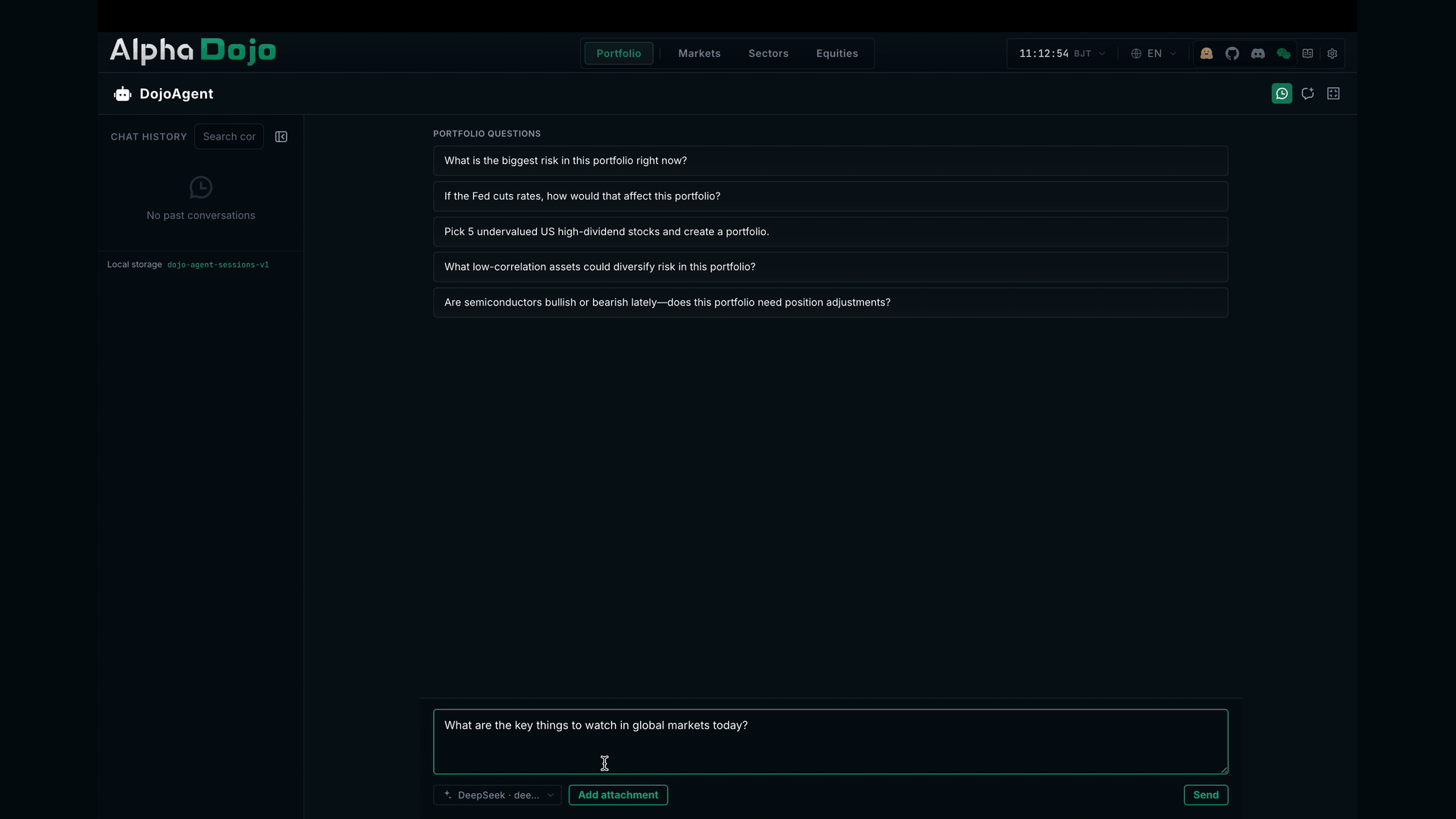 DojoAgents daily market overview demo