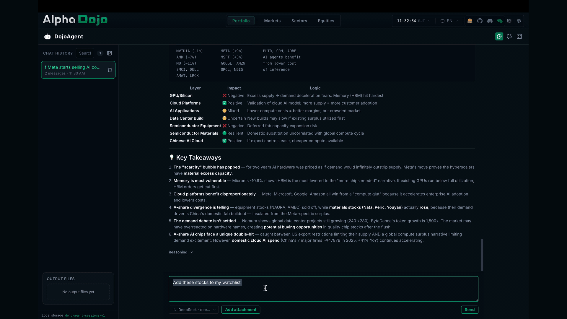 DojoAgents simulated portfolio demo