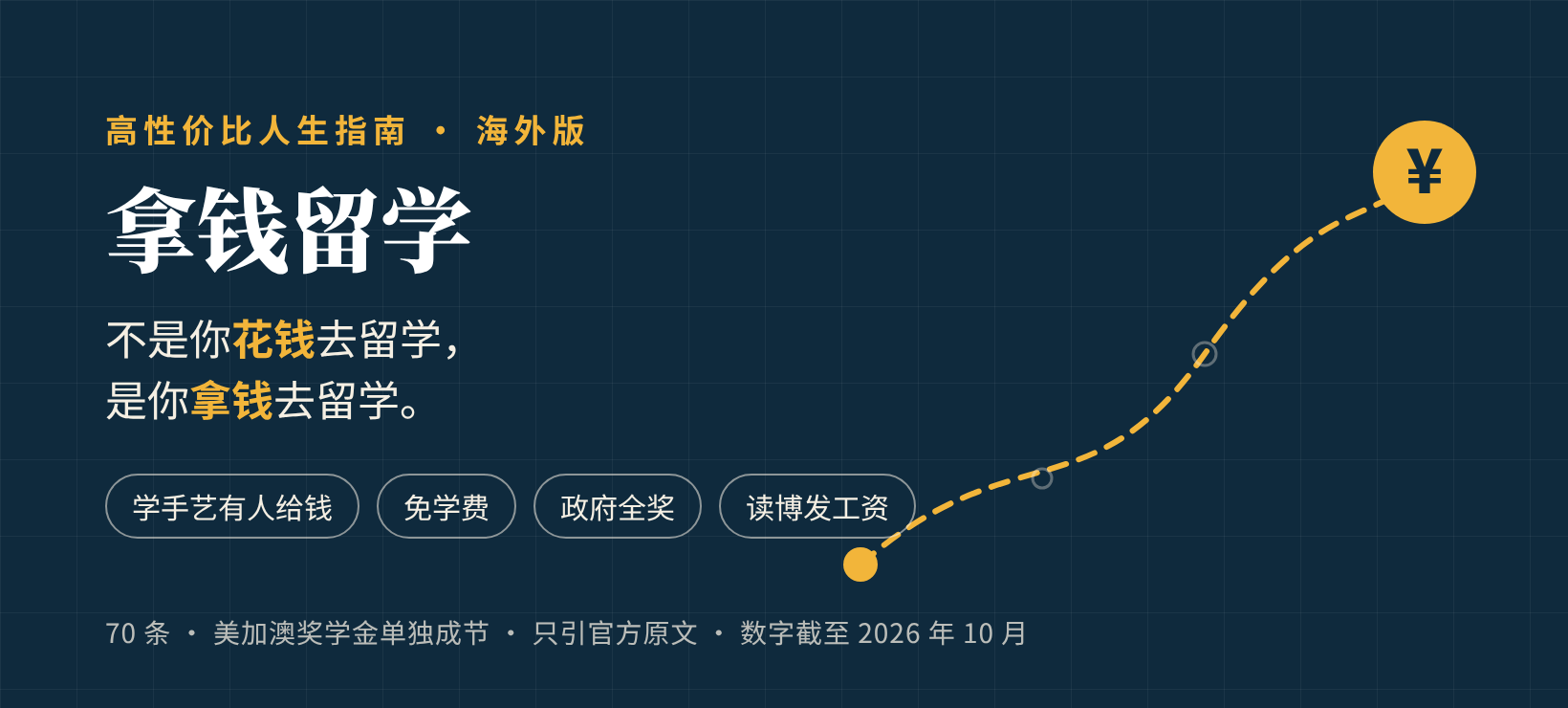 高性价比人生指南 · 海外版：拿钱留学 —— 不是你花钱去留学，是你拿钱去留学