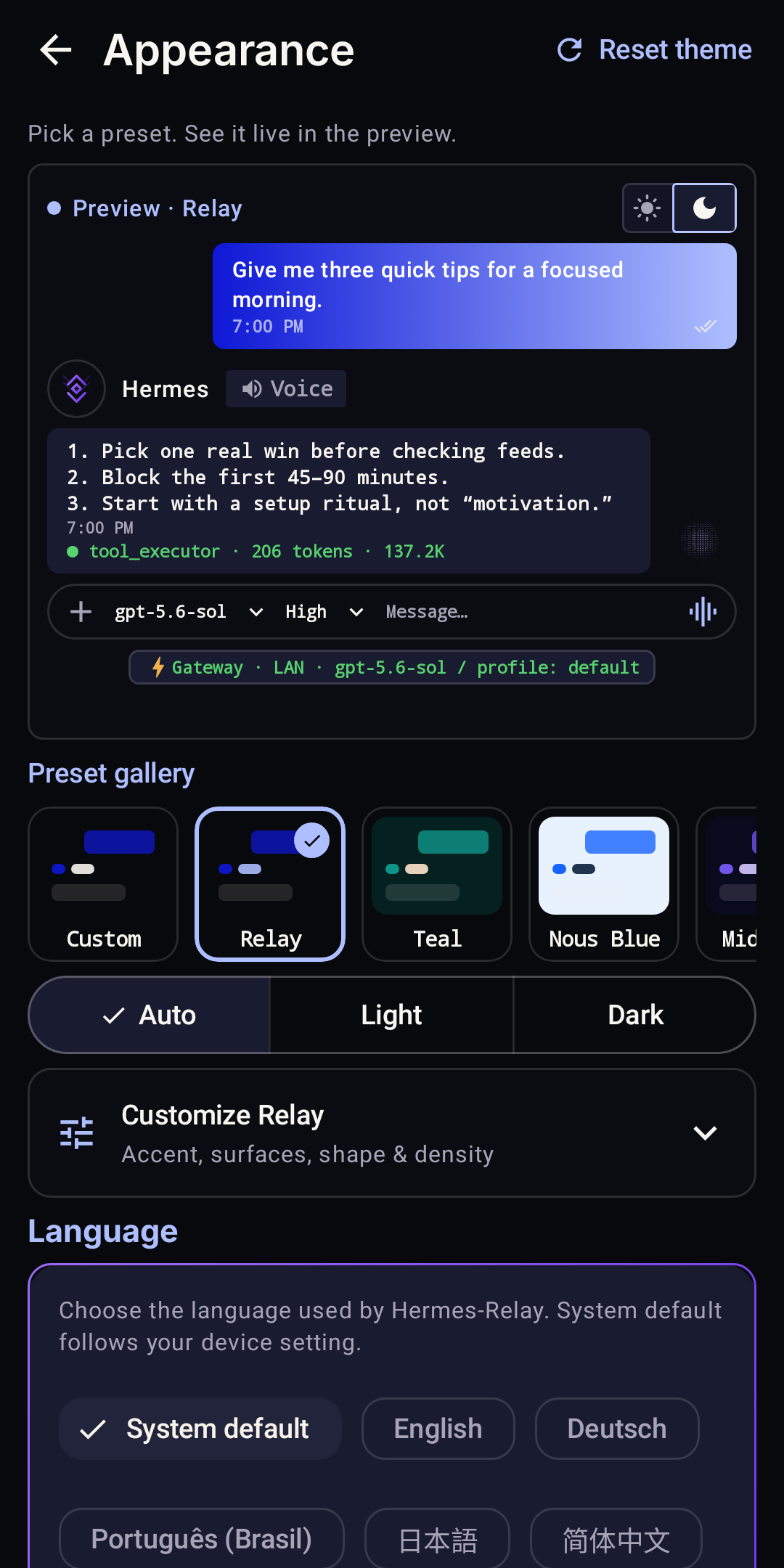 App themes