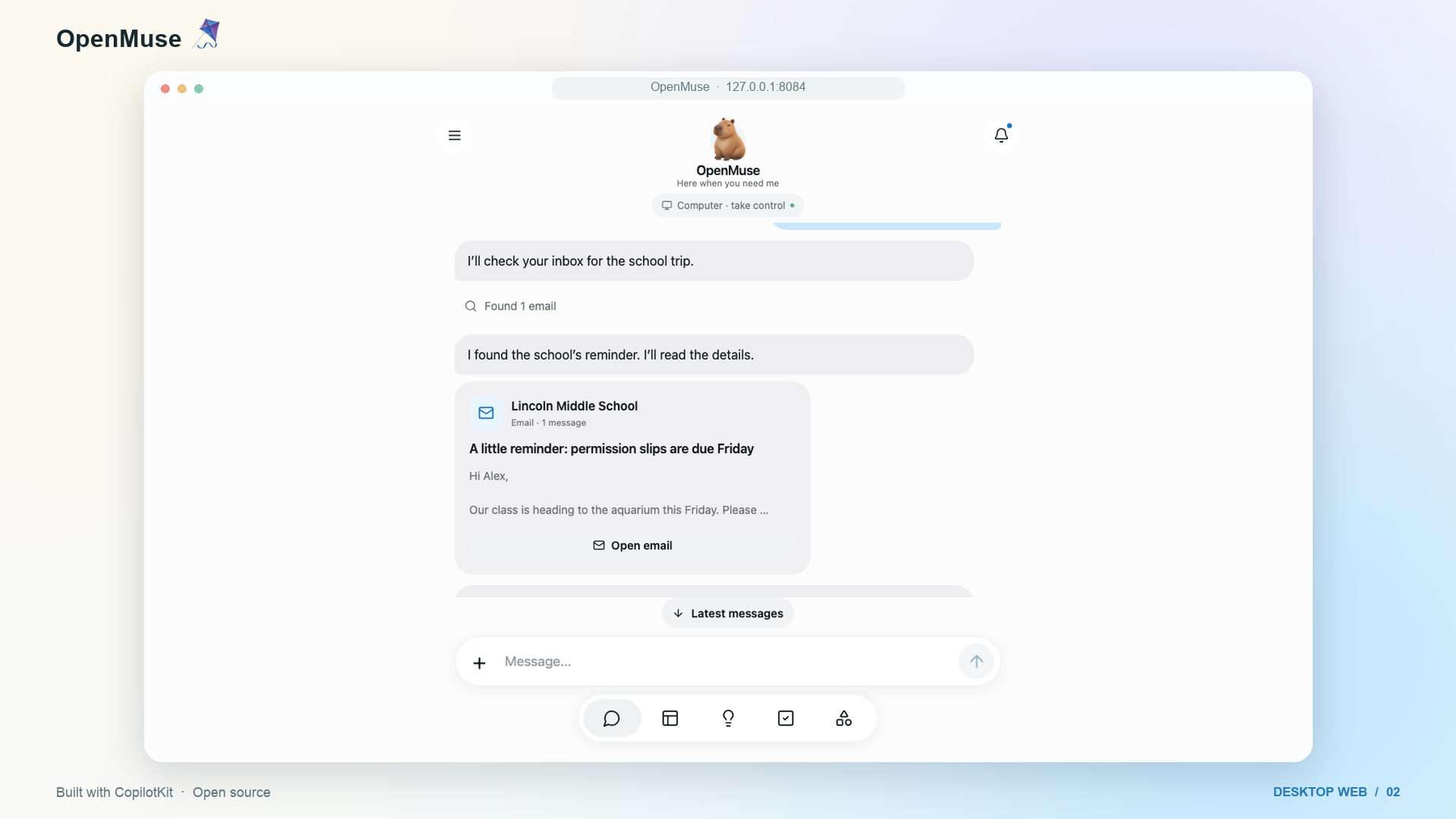 OpenMuse 🪁 on the web — Watch the 42-second desktop demo.