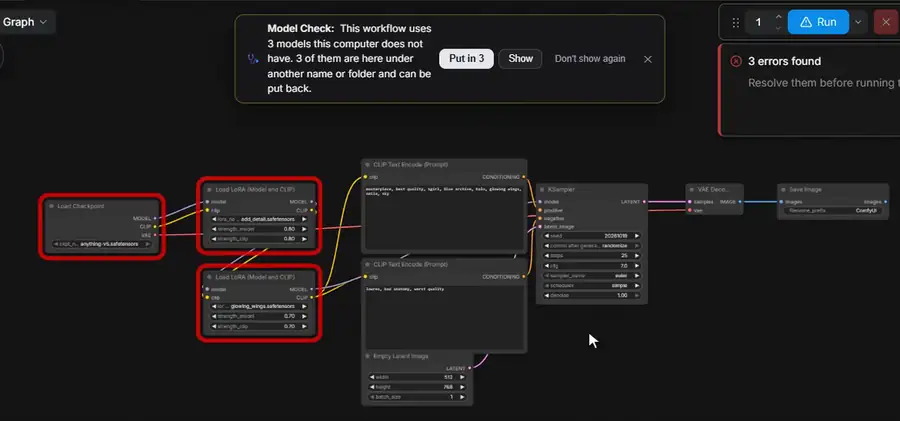 Model Check puts back three missing models with one press