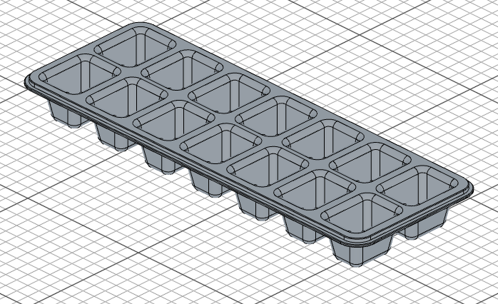 Finished ice cube tray model