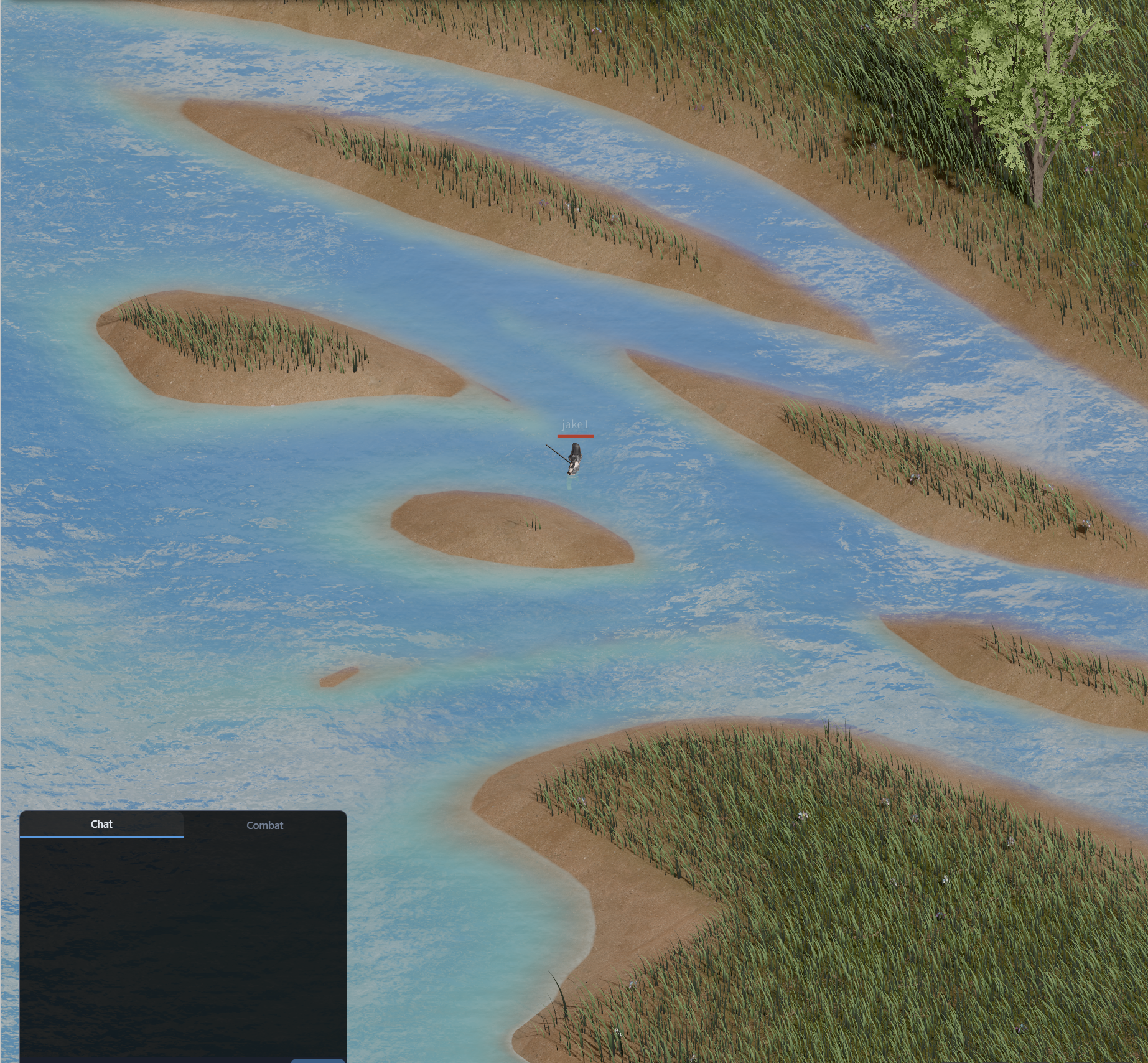 River delta with braided distributaries and sand bars meeting the sea