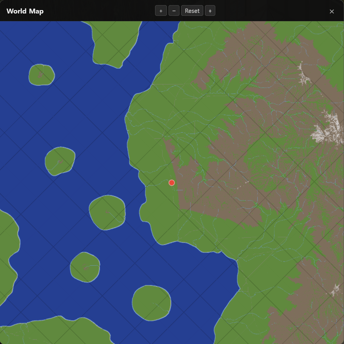 Procedurally generated world map