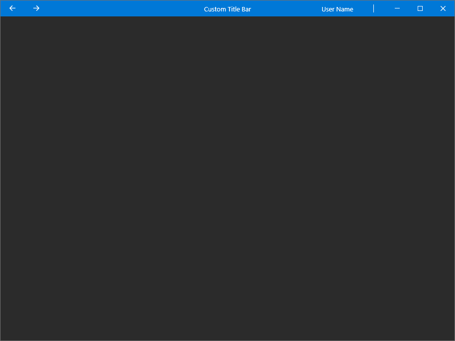 Custom title bar Custom title bar