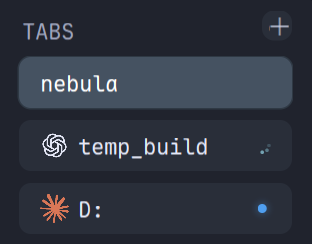 AI activity sidebar