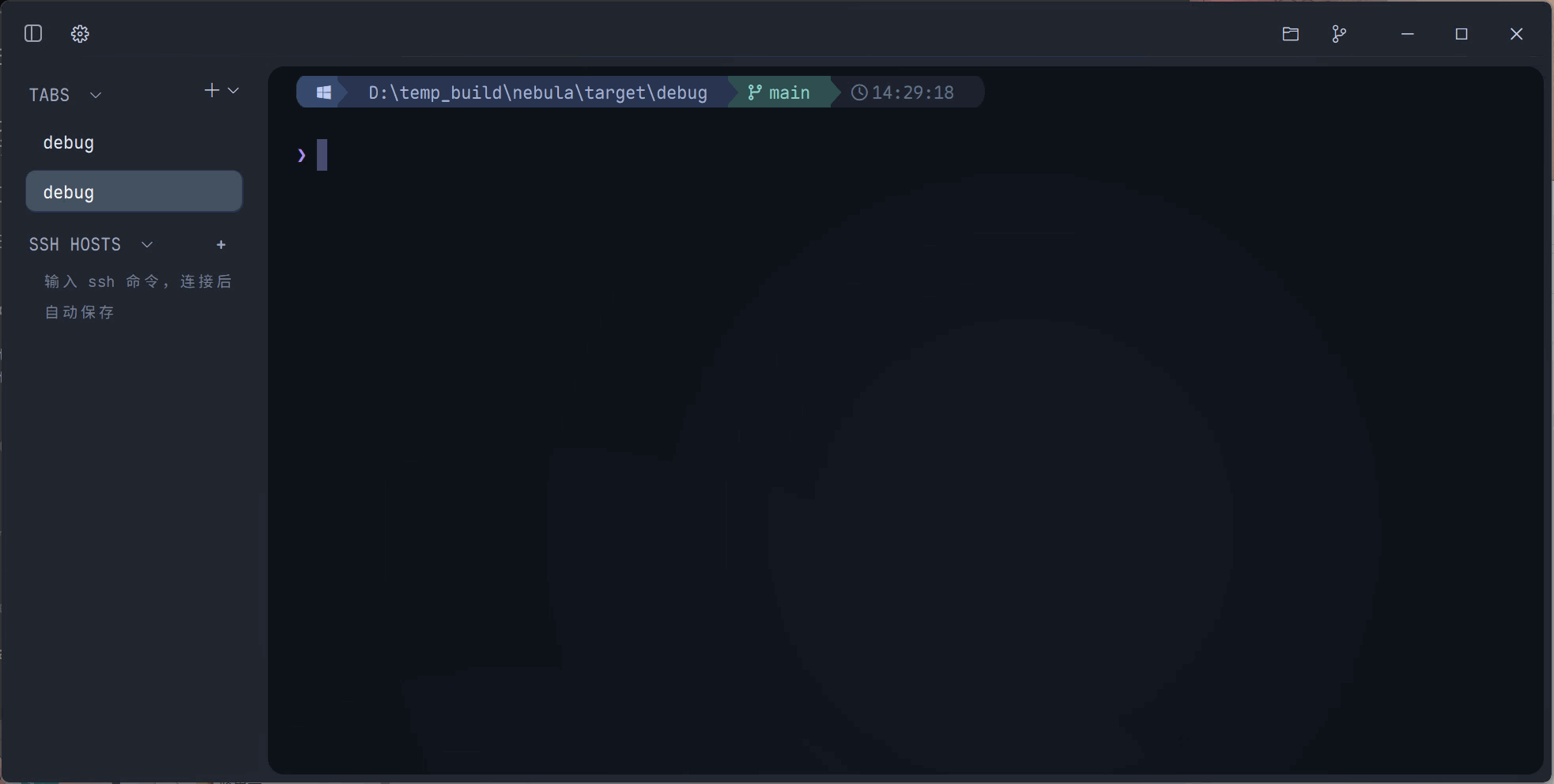Native SSH session