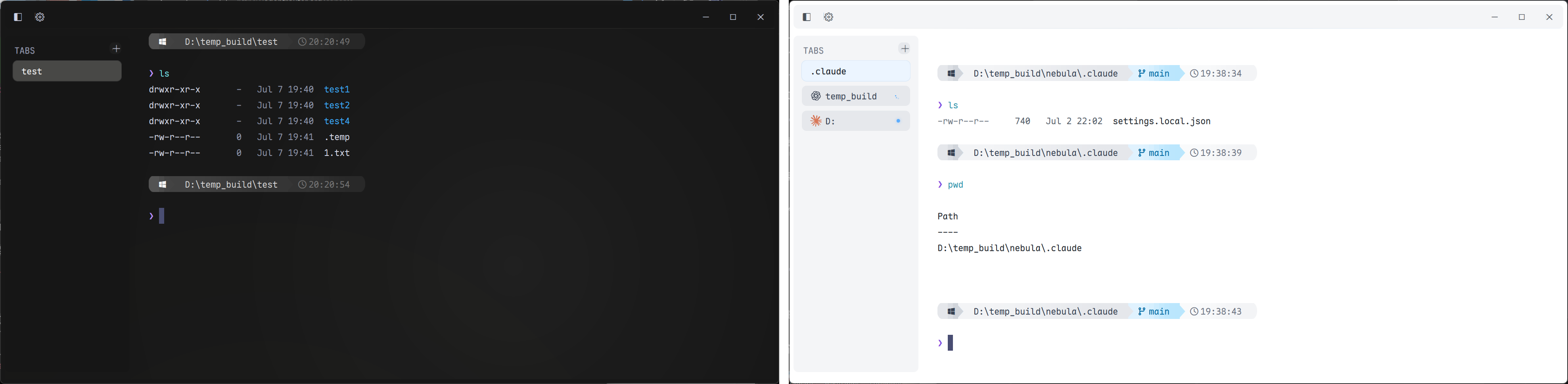 Application themes