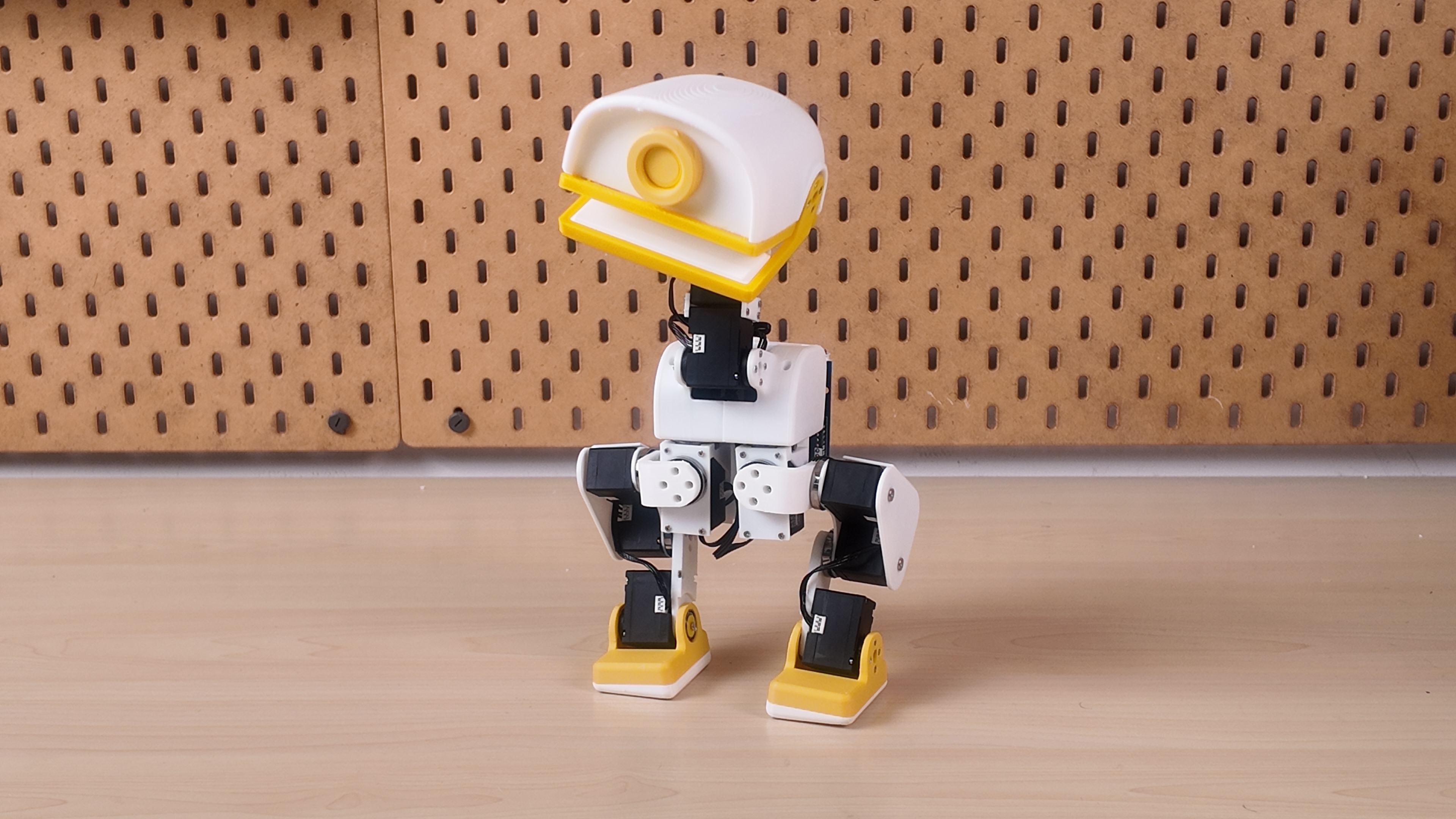 Front view of XGO-Duck with its beak open