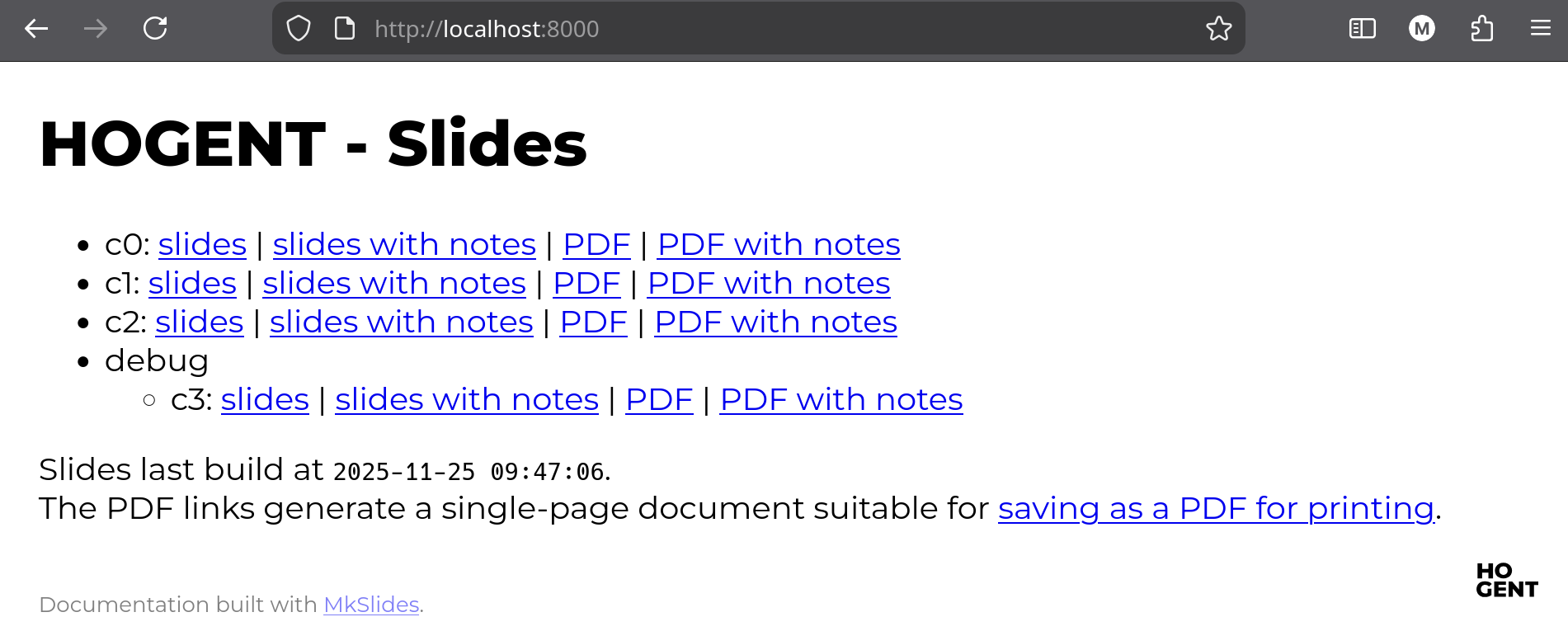 Example index