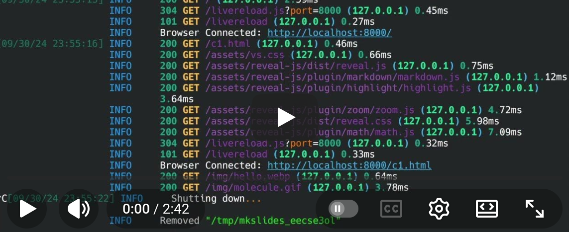 YouTube demo