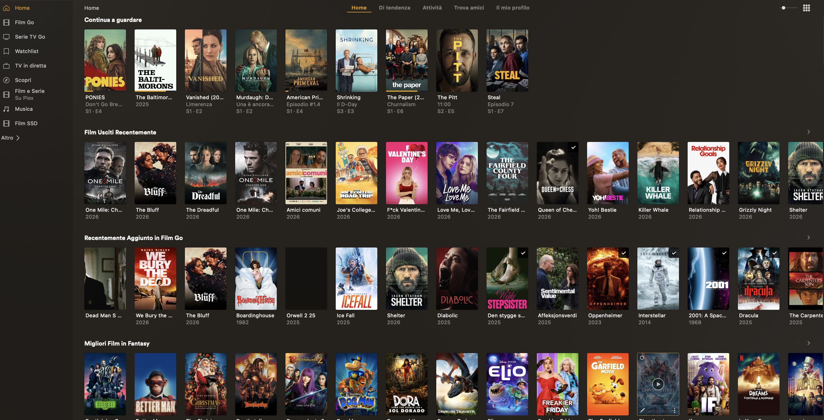 Plex library populated by sync scripts