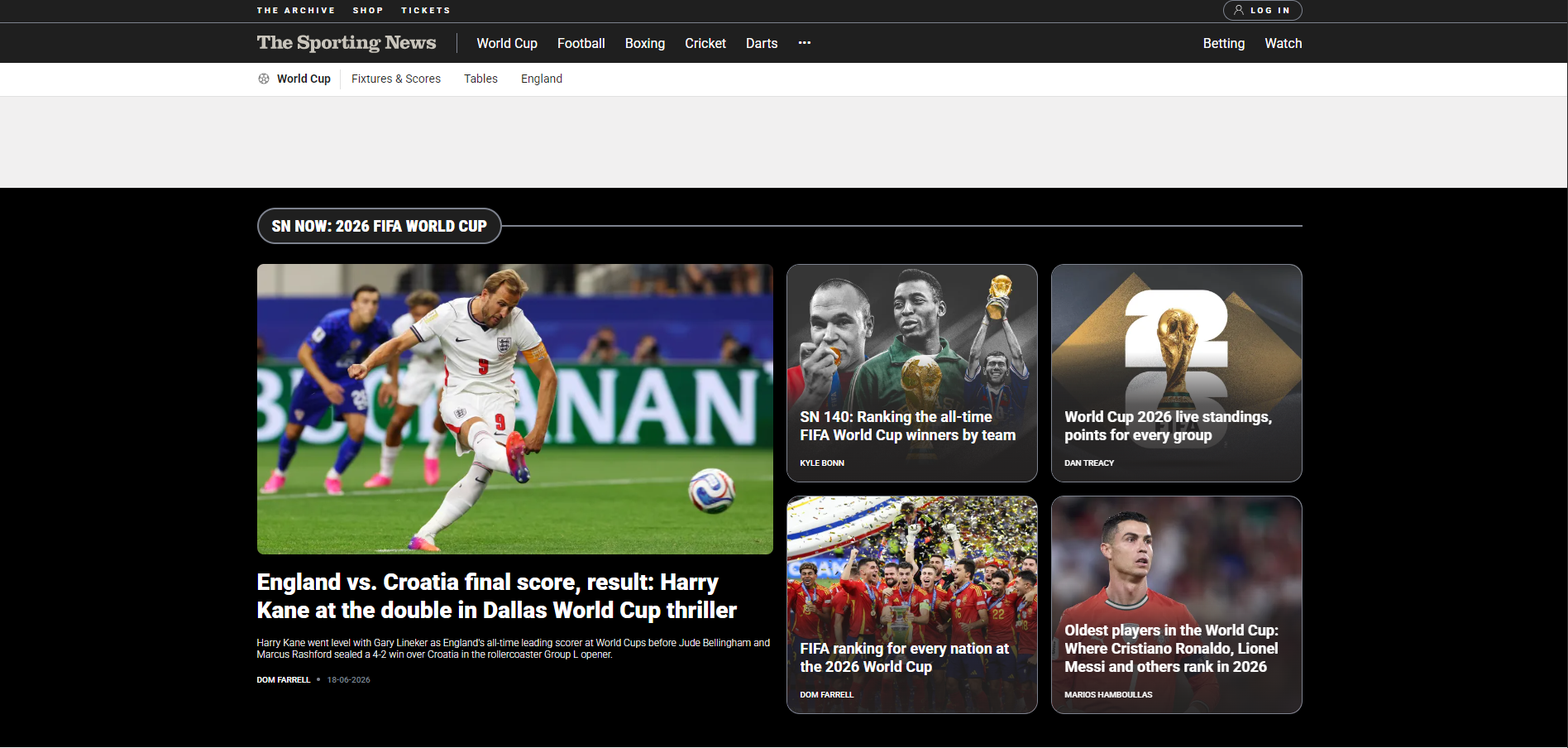 2026 World Cup — England headlines the tournament