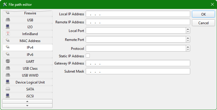 File path dialog