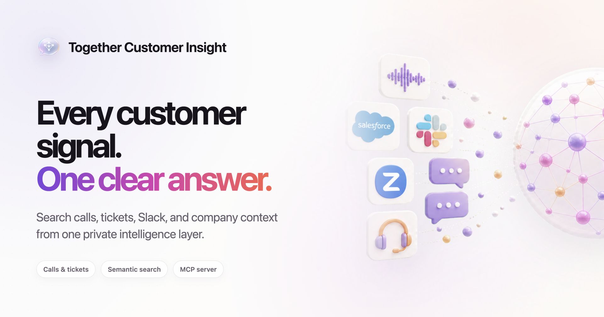 Customer Insights — Every customer signal, one clear answer