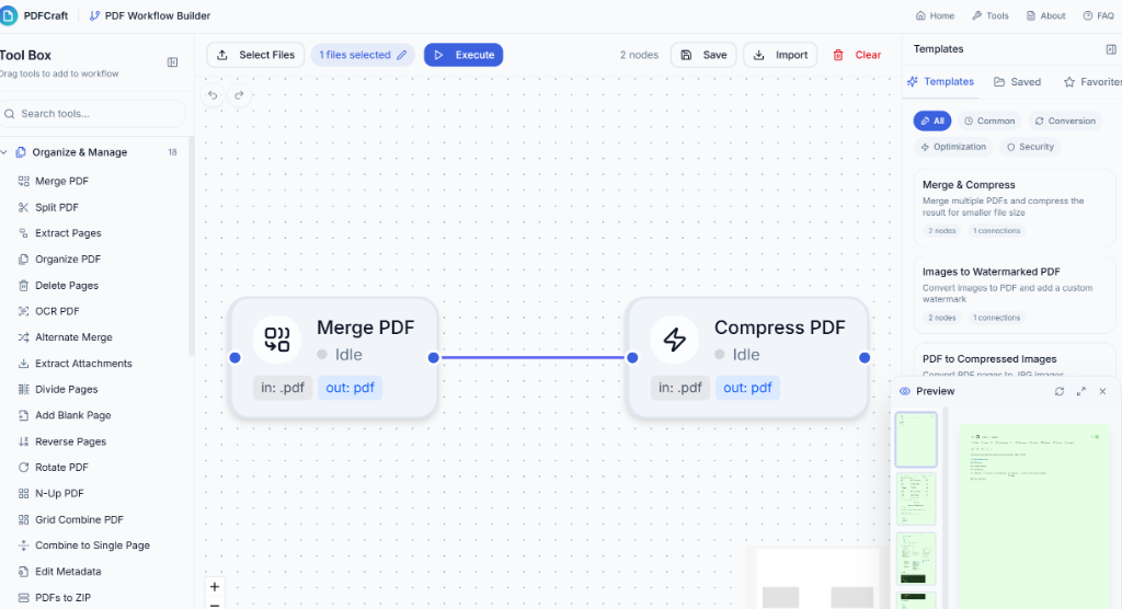 Workflow Editor Screenshot