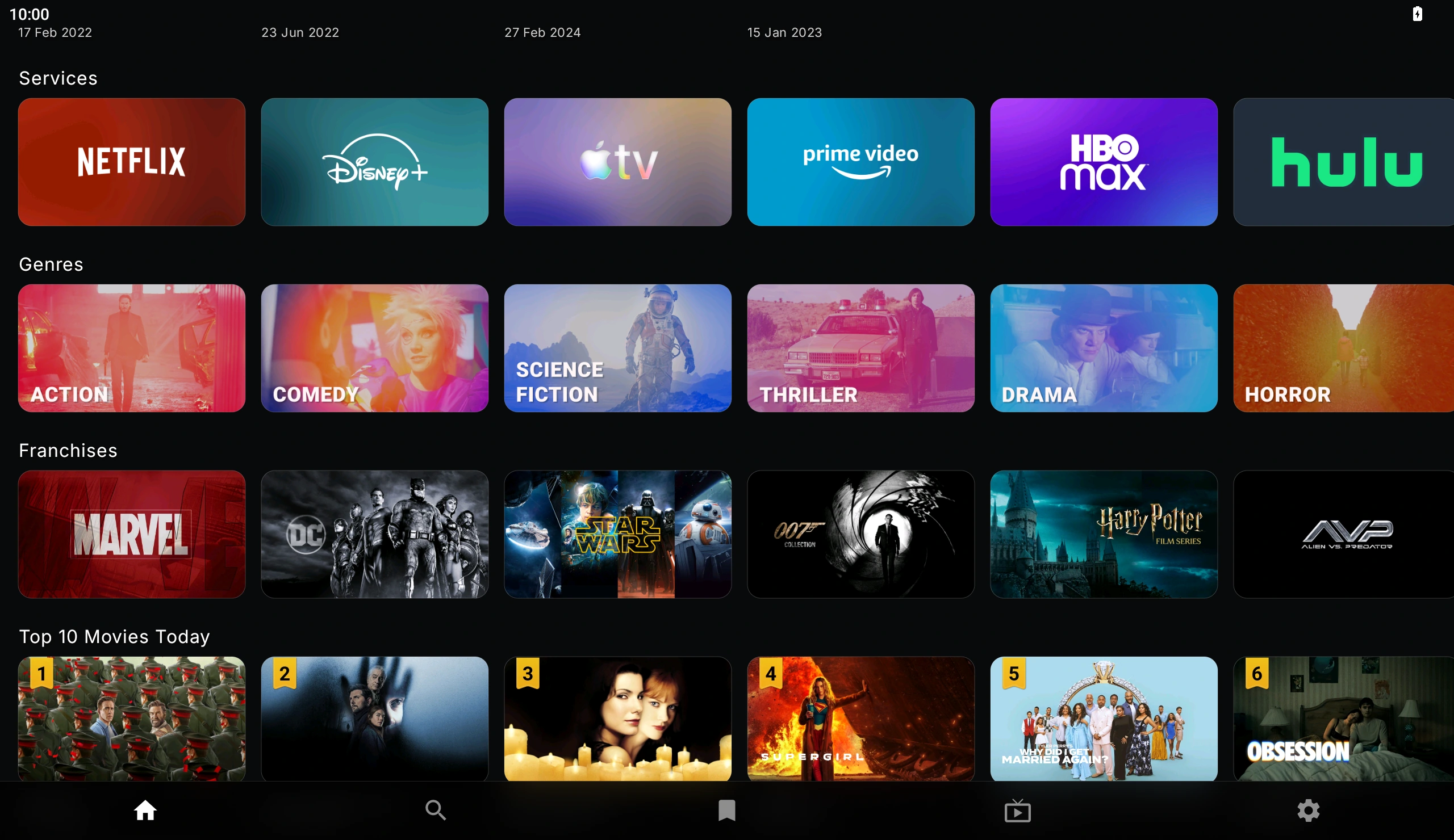 ARVIO 2.0 tablet · Service collections