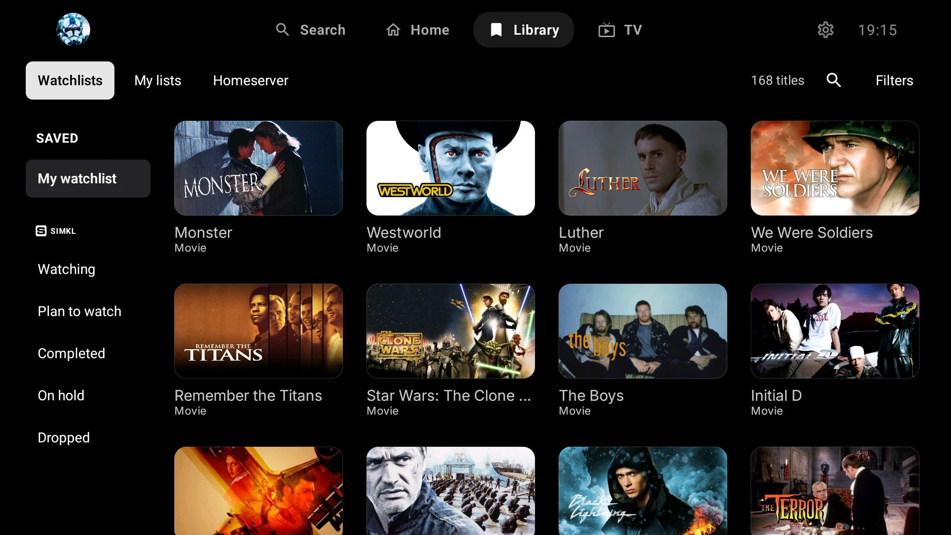 ARVIO 2.0 tv · Library