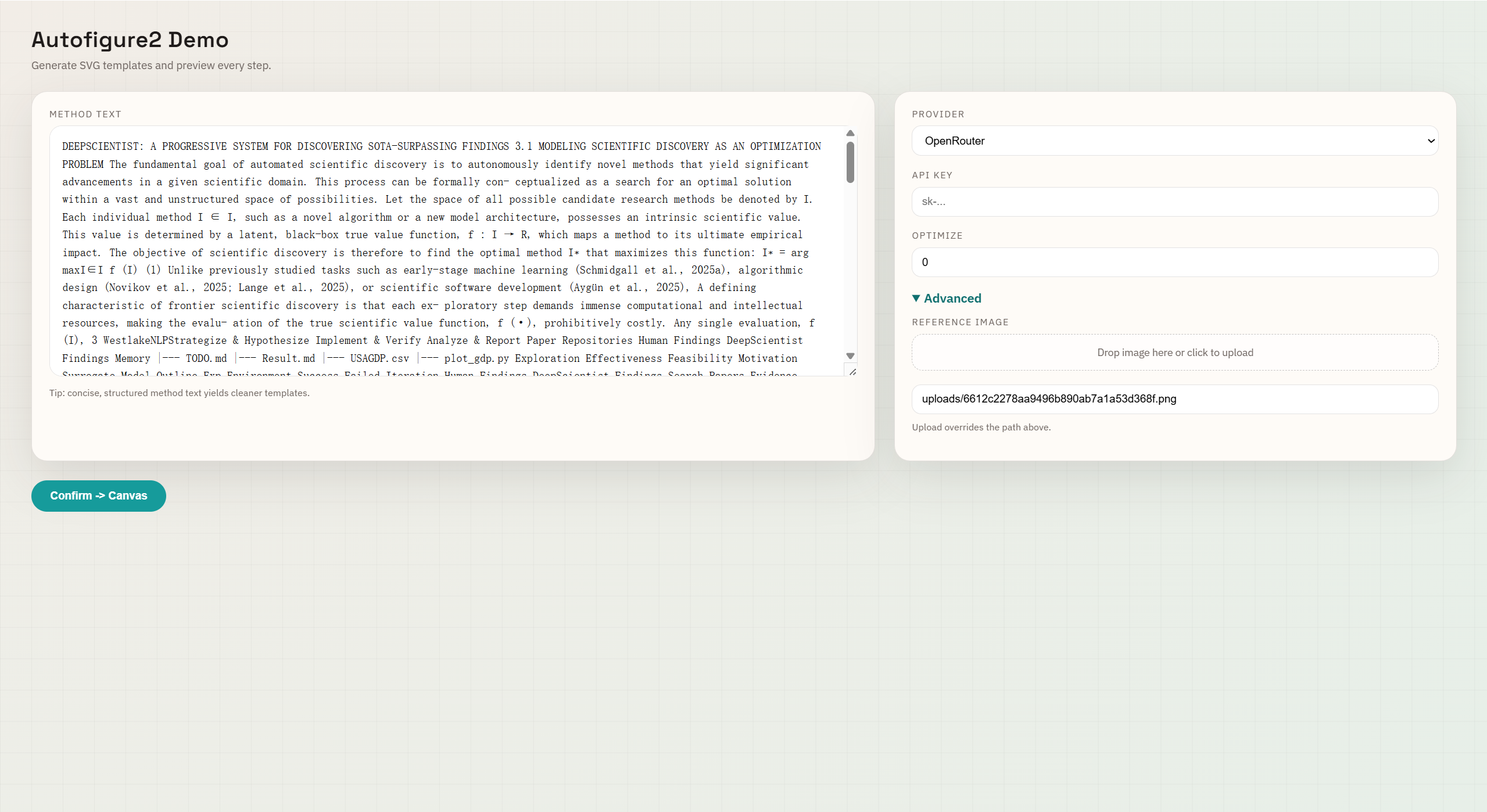 Configuration Page