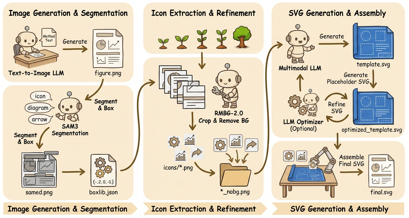 AutoFigure-edit Technical Pipeline