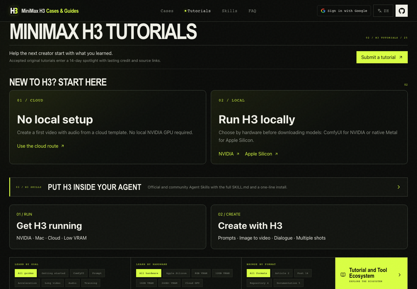 MiniMax H3 tutorial workspace
