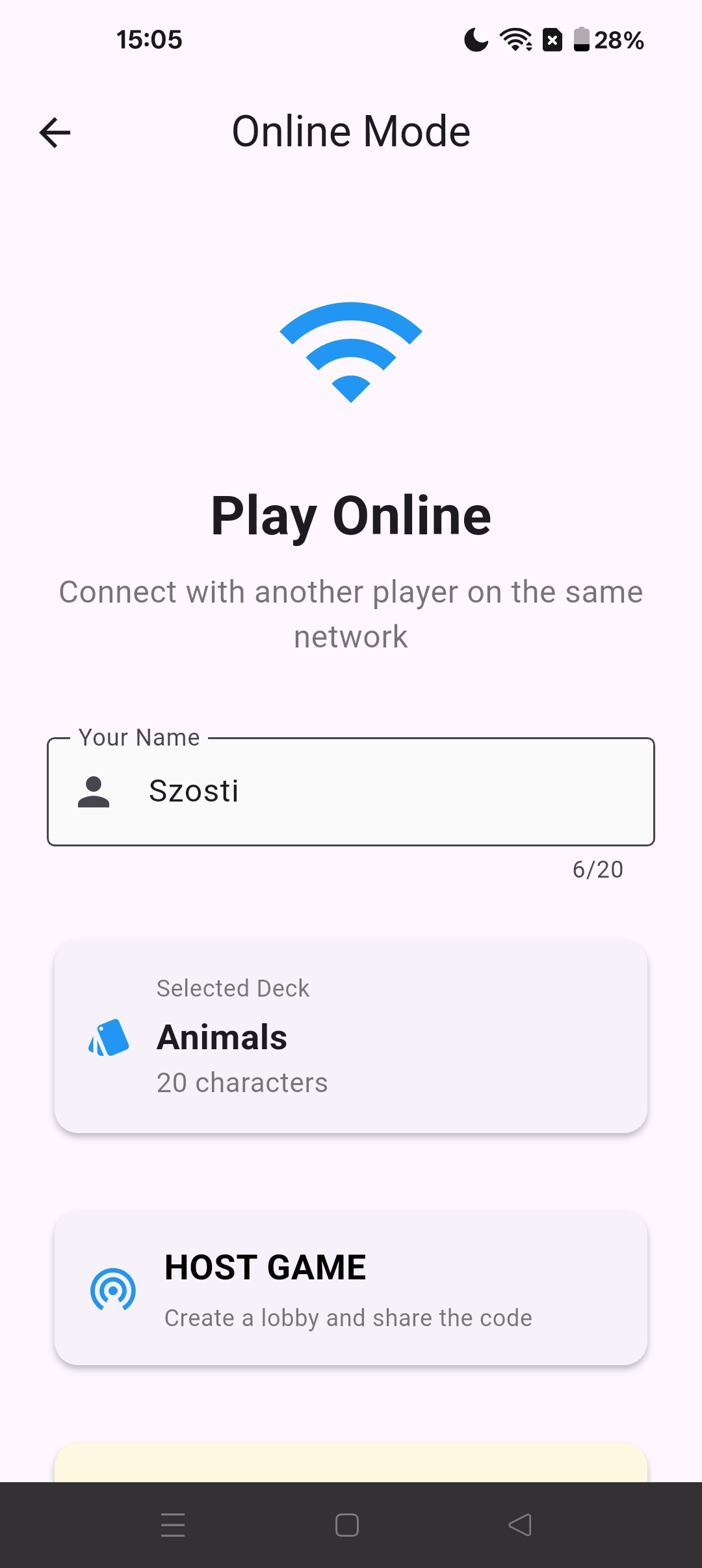Online mode