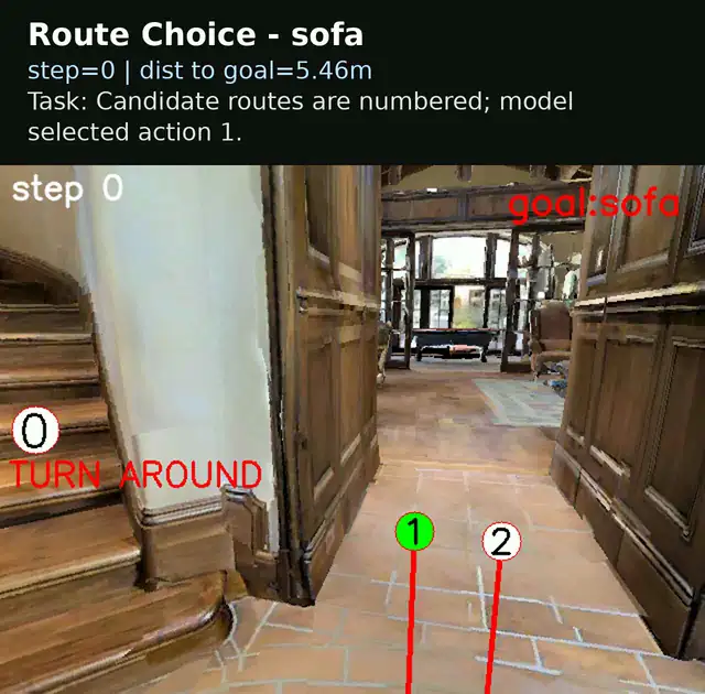 Matterport3D object-goal navigation demo