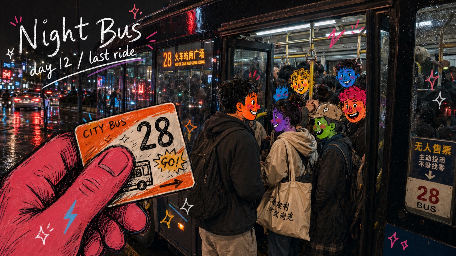 Urban Transit Doodle Diary Style preview