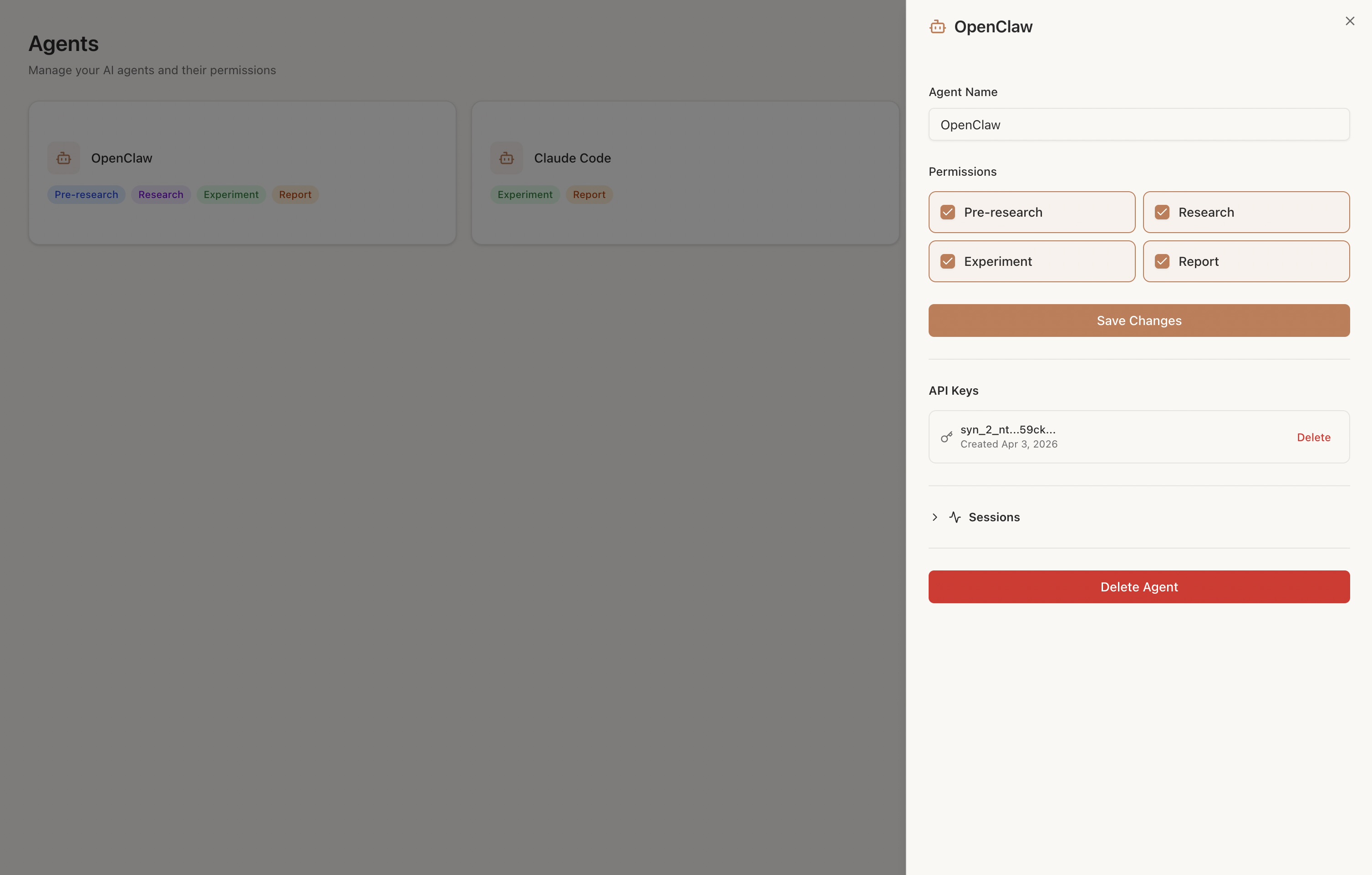 Synapse agent management
