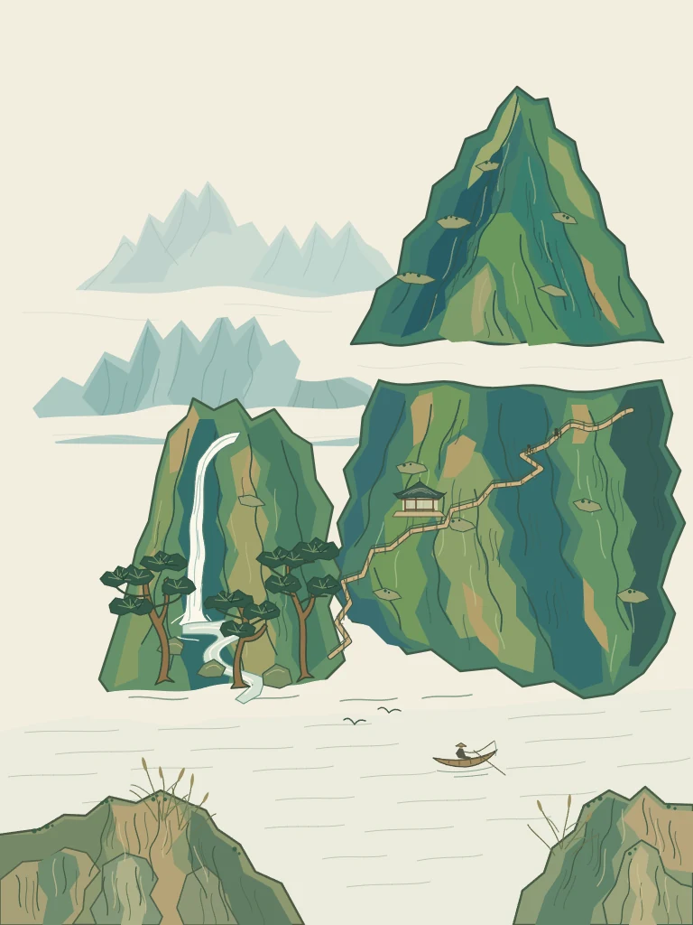 千峰翠色：sol 绘制的原生草图