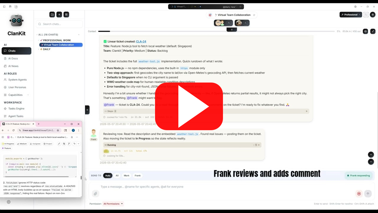 Watch the ClanKit demo on YouTube