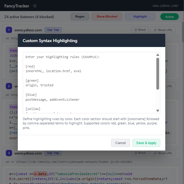 Syntax Highlighting