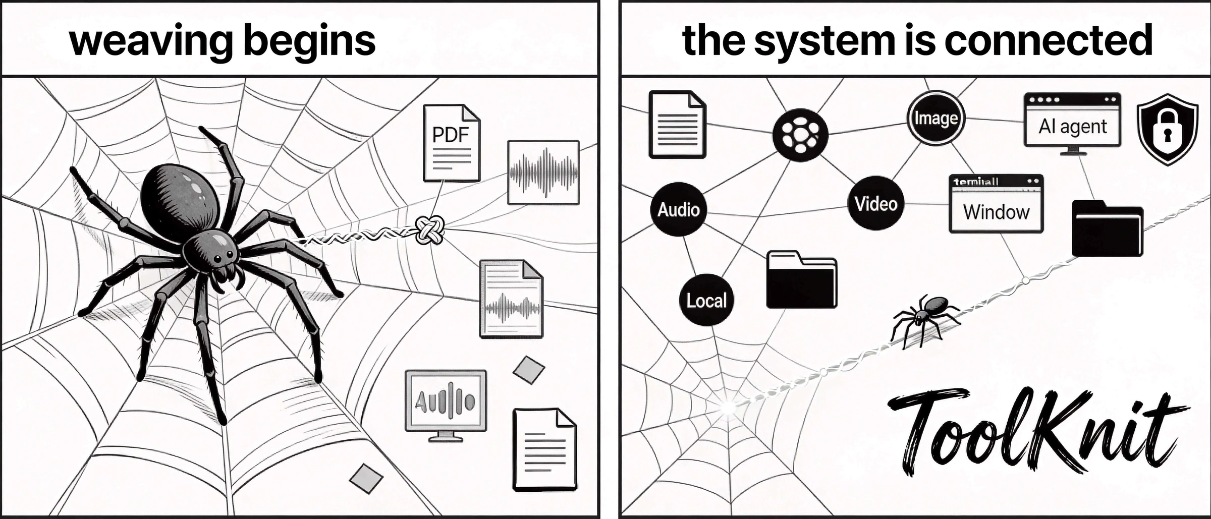 ToolKnit Desktop — ToolKnit spider web hero