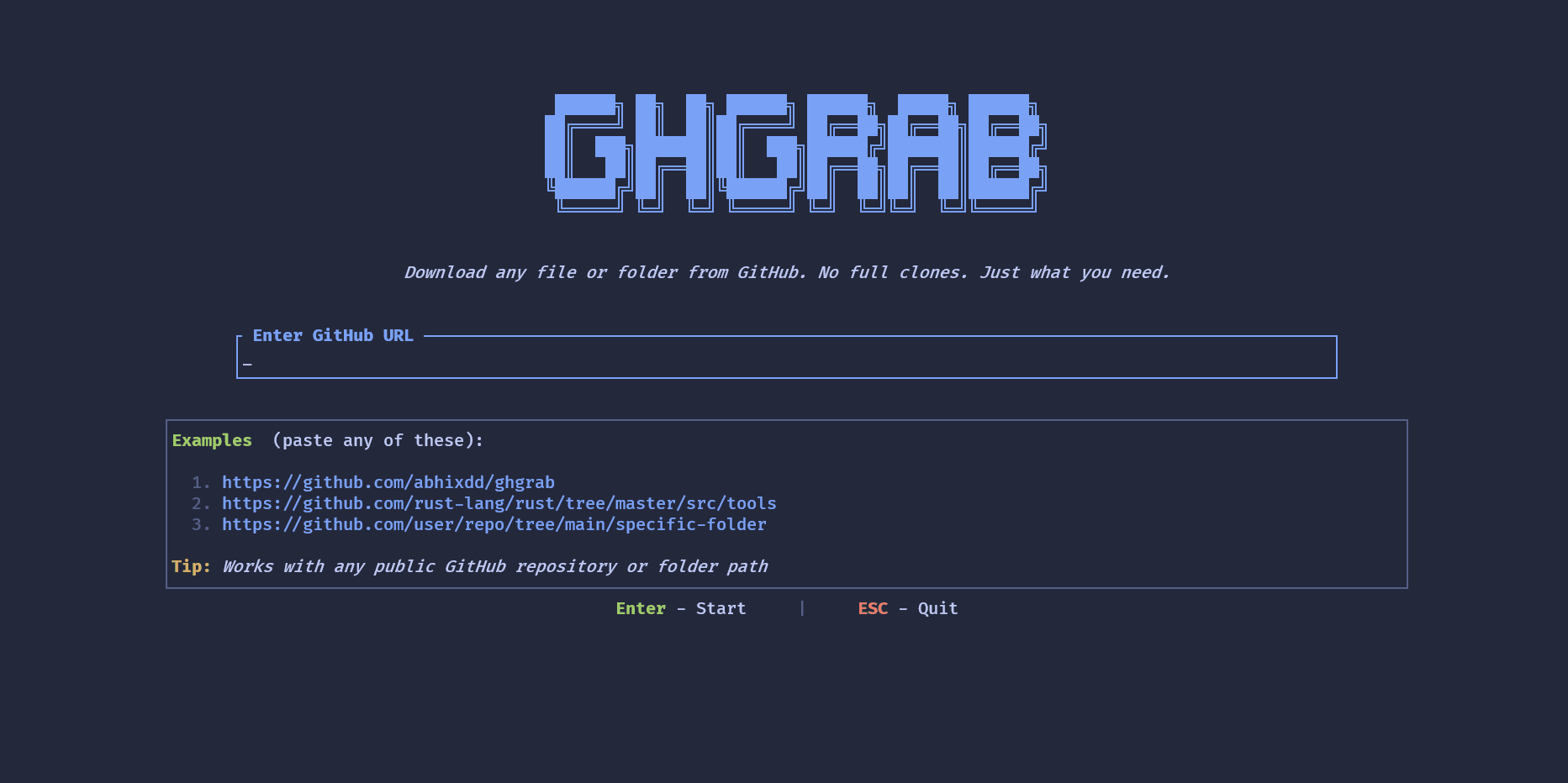 ghgrab demo