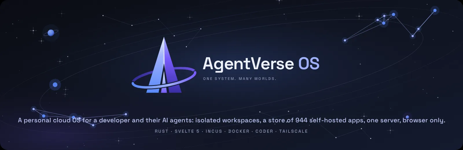 AgentVerse OS — One system. Many worlds.