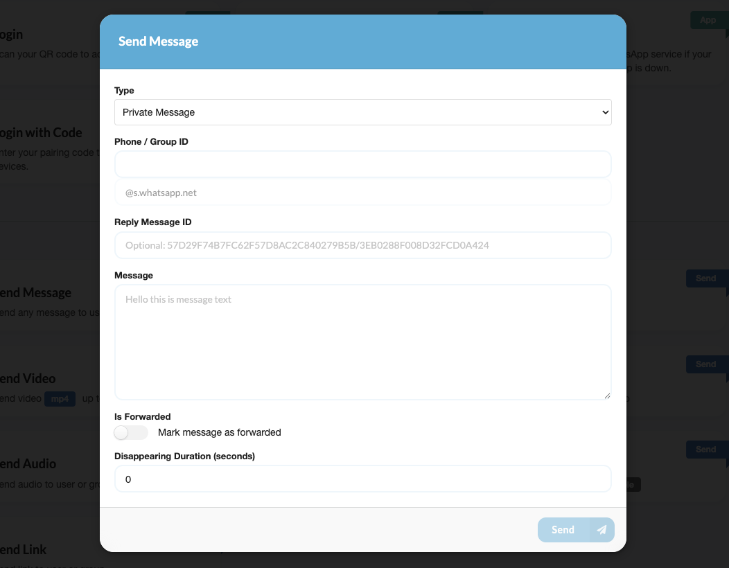 Send Message