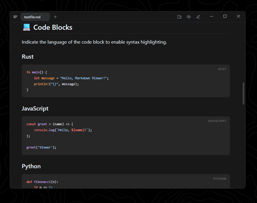code block