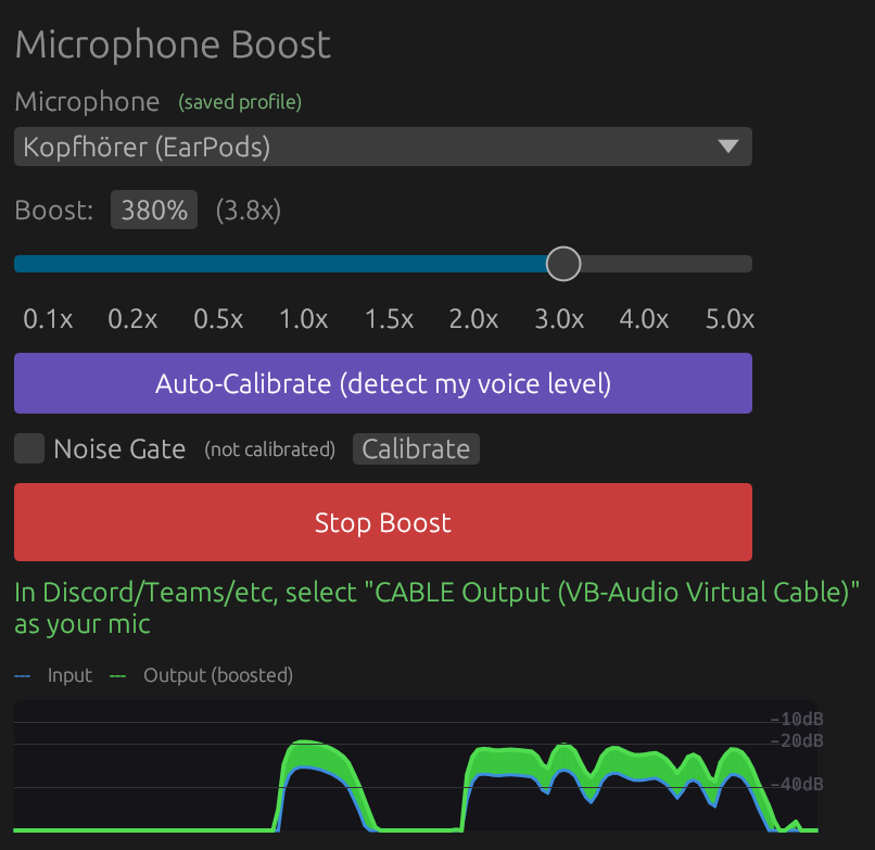 Microboost screenshot