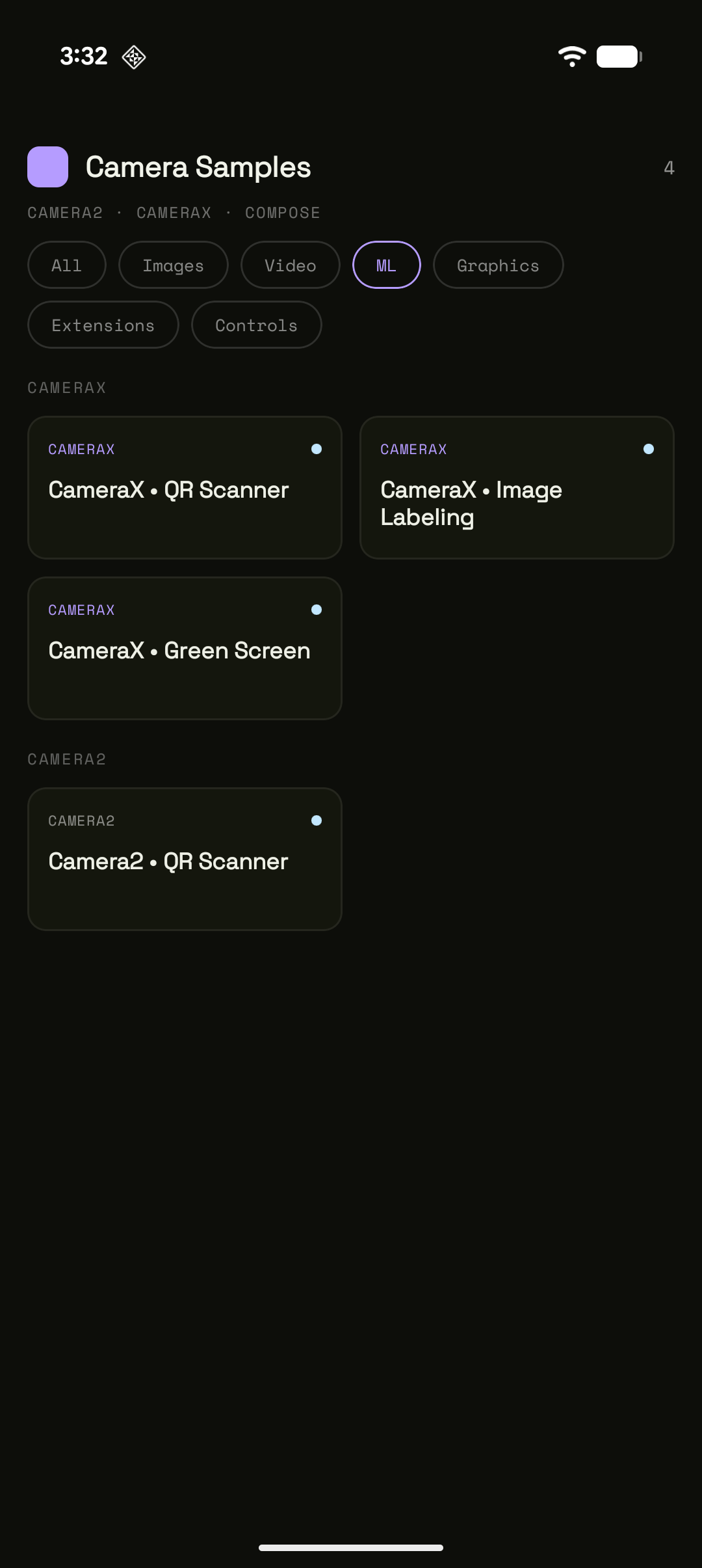 Home catalog — the ML category