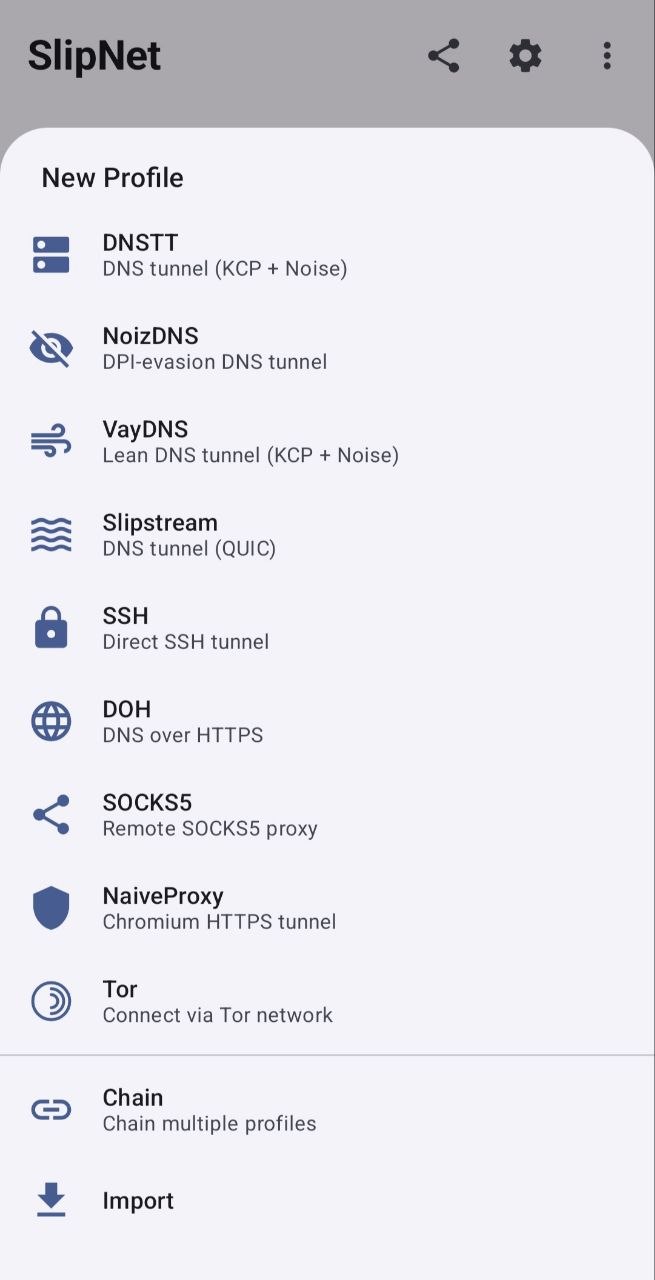 Tunnel Types