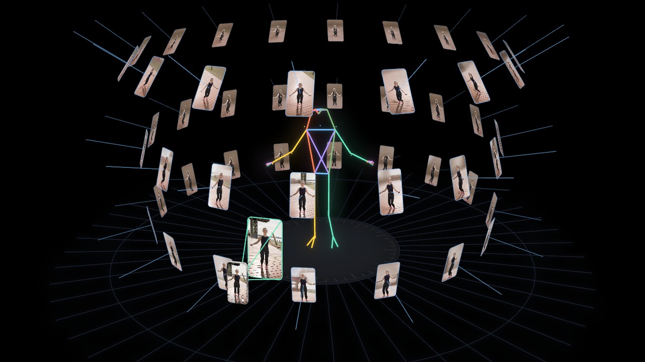 Forty-eight target cameras arranged over three pitch layers