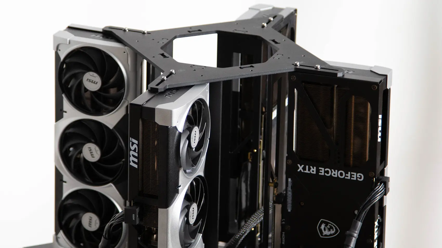 All four RTX 5090s on the frame