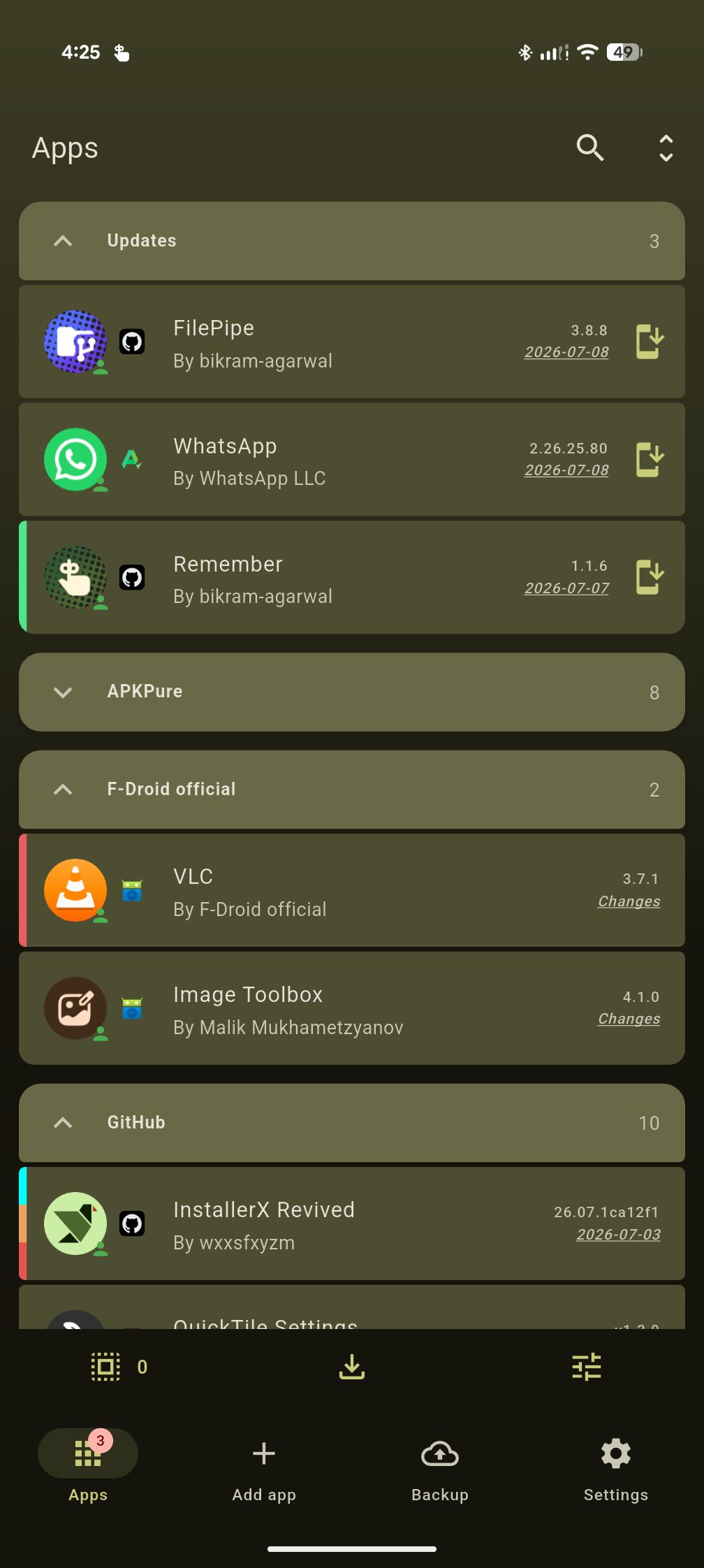 All Apps Page