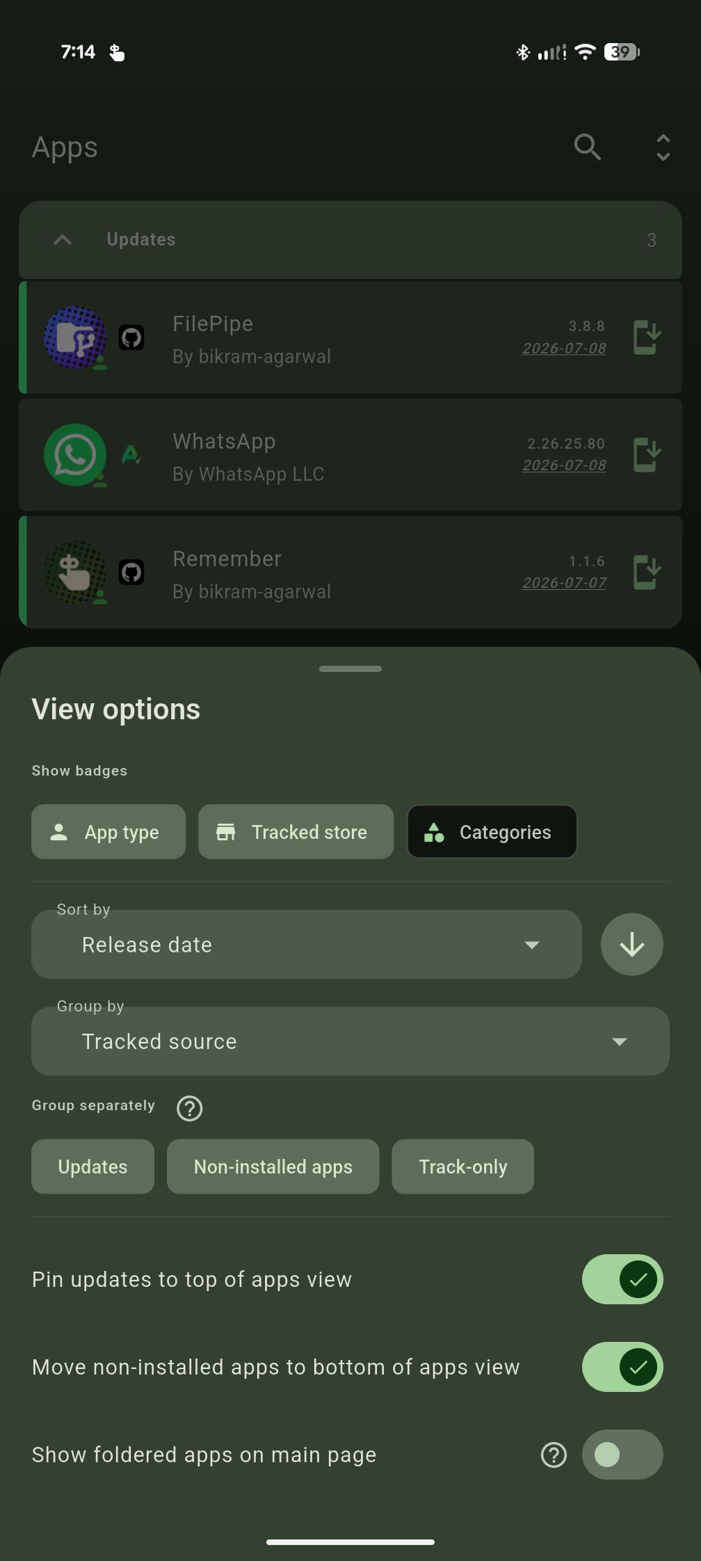 View Options: Sorting & grouping