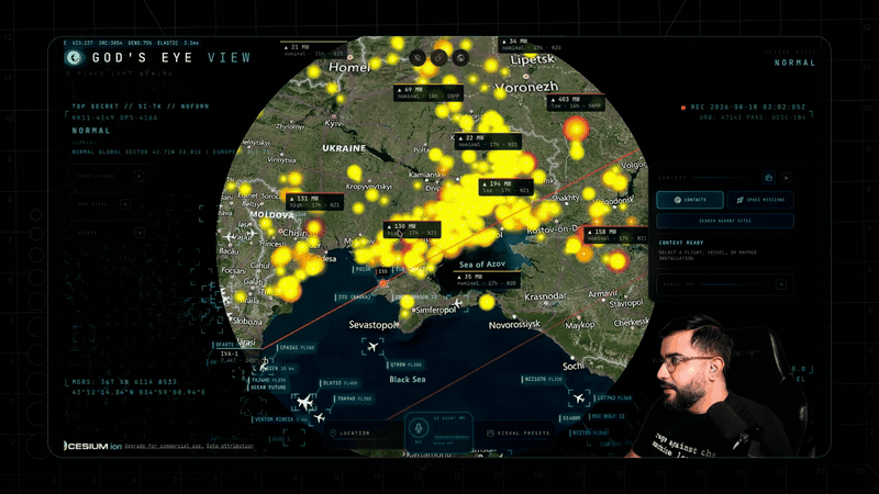 Tracking the ISS along its orbital path as it crosses over Ukraine