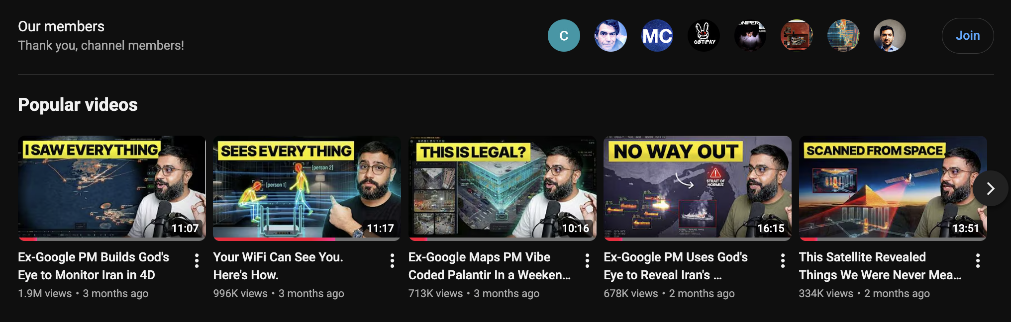 The God's Eye View video series on YouTube