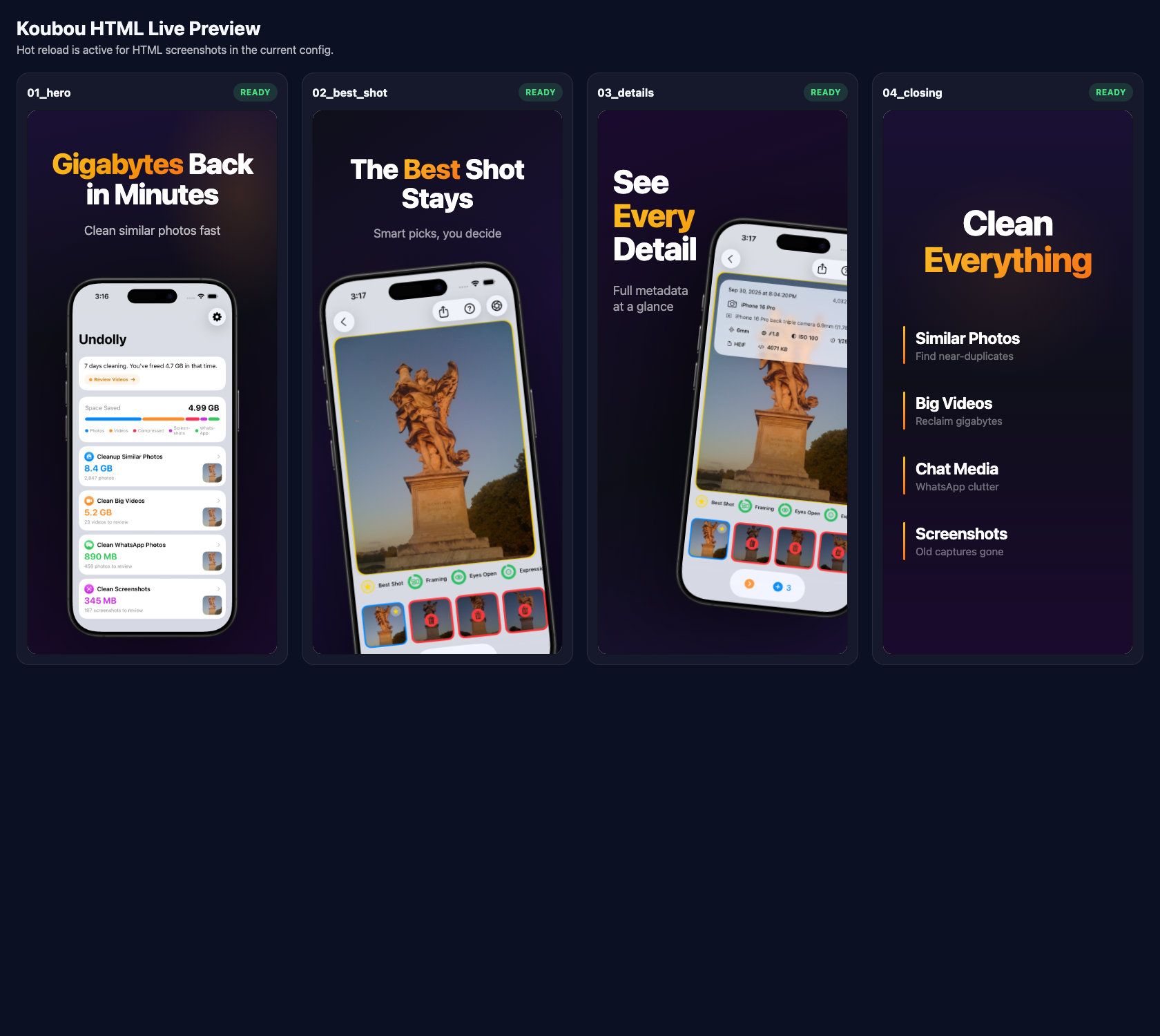 HTML live preview dashboard